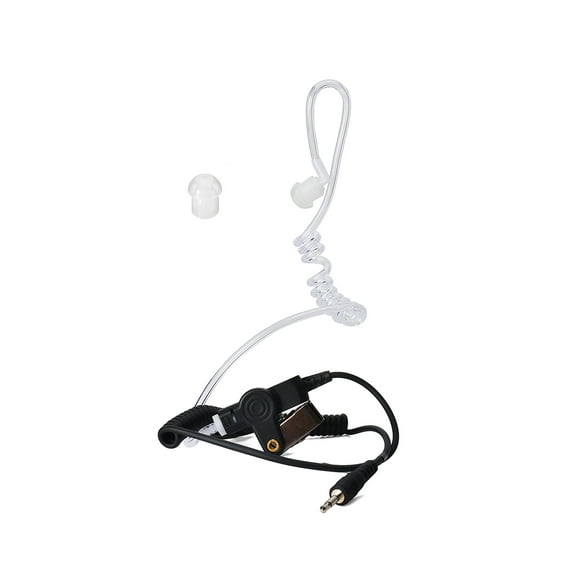 HYS 2.5mm Listen Only Surveillance Radio Earpiece Headset with Clear Acoustic Coil Tube (for Kenwood, HYT, UNIER, Motorola)