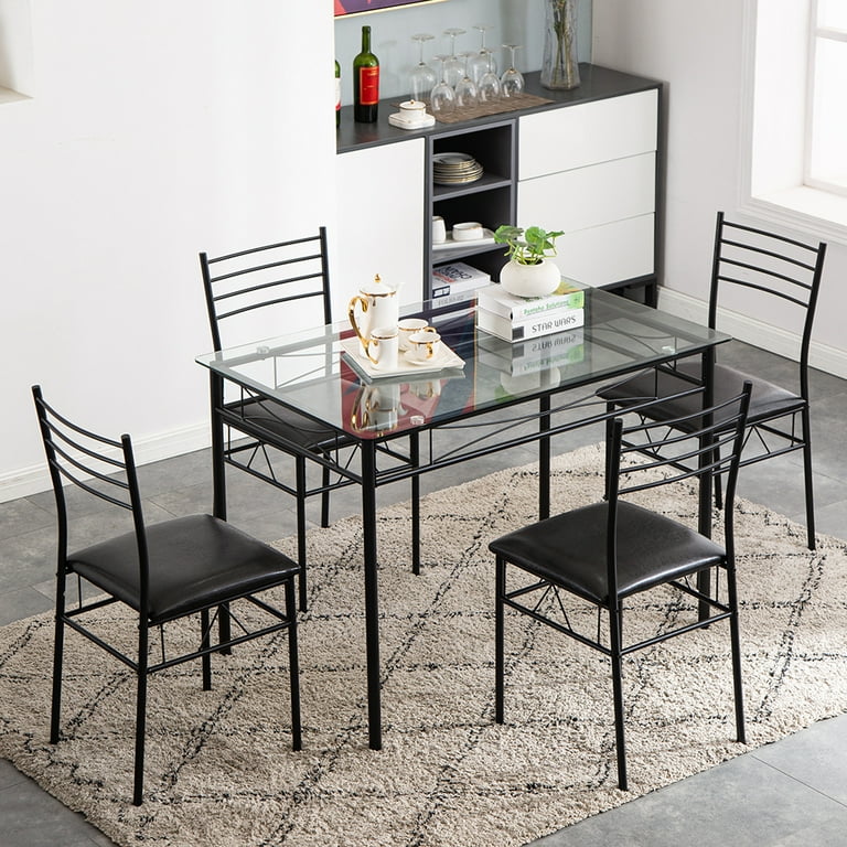 Walmart glass table and chairs online