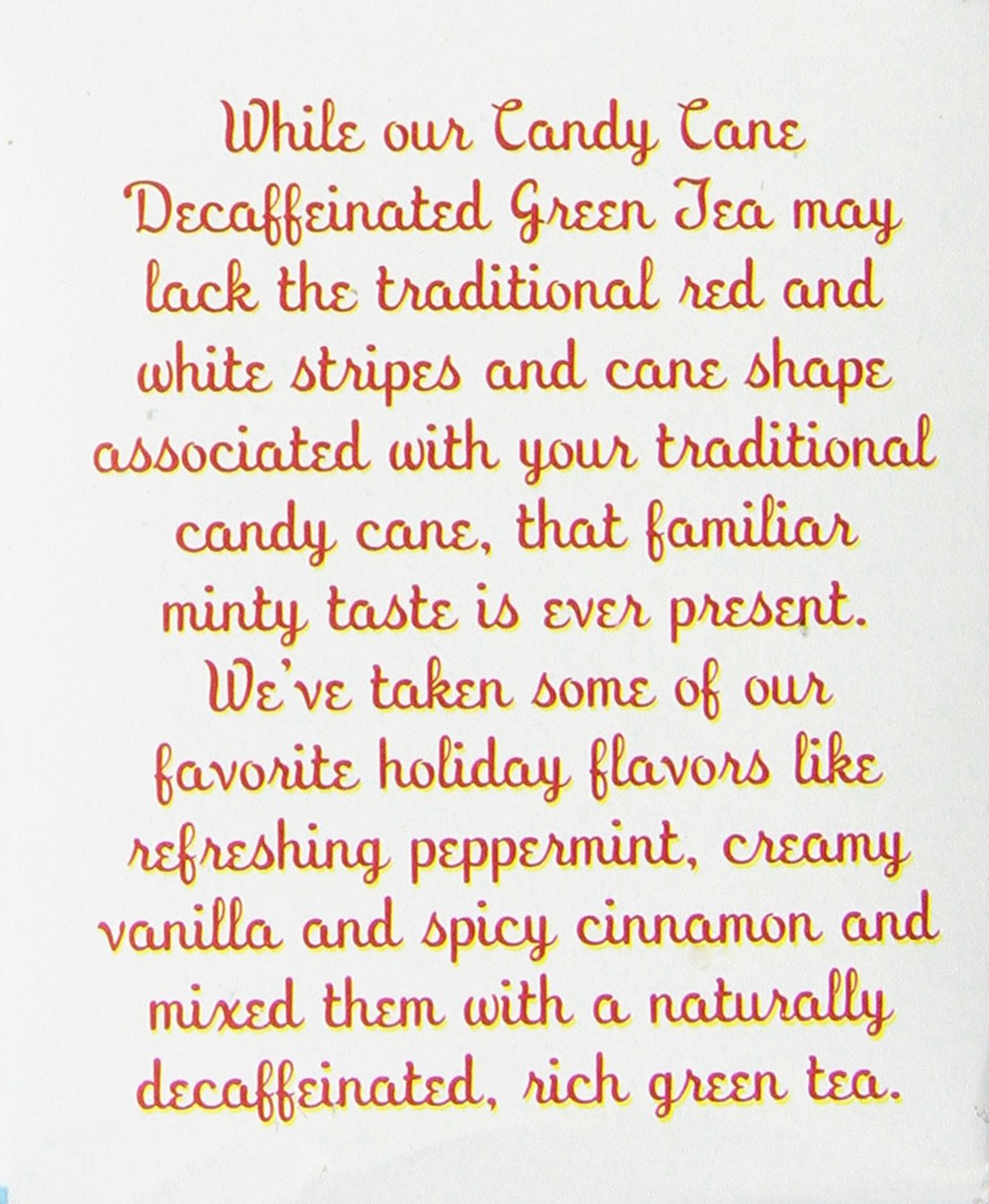 Trader Joe's Candy Cane Green Tea, Decaffeinated - 20 Tea Bags, 1.4oz - 4 PACK
