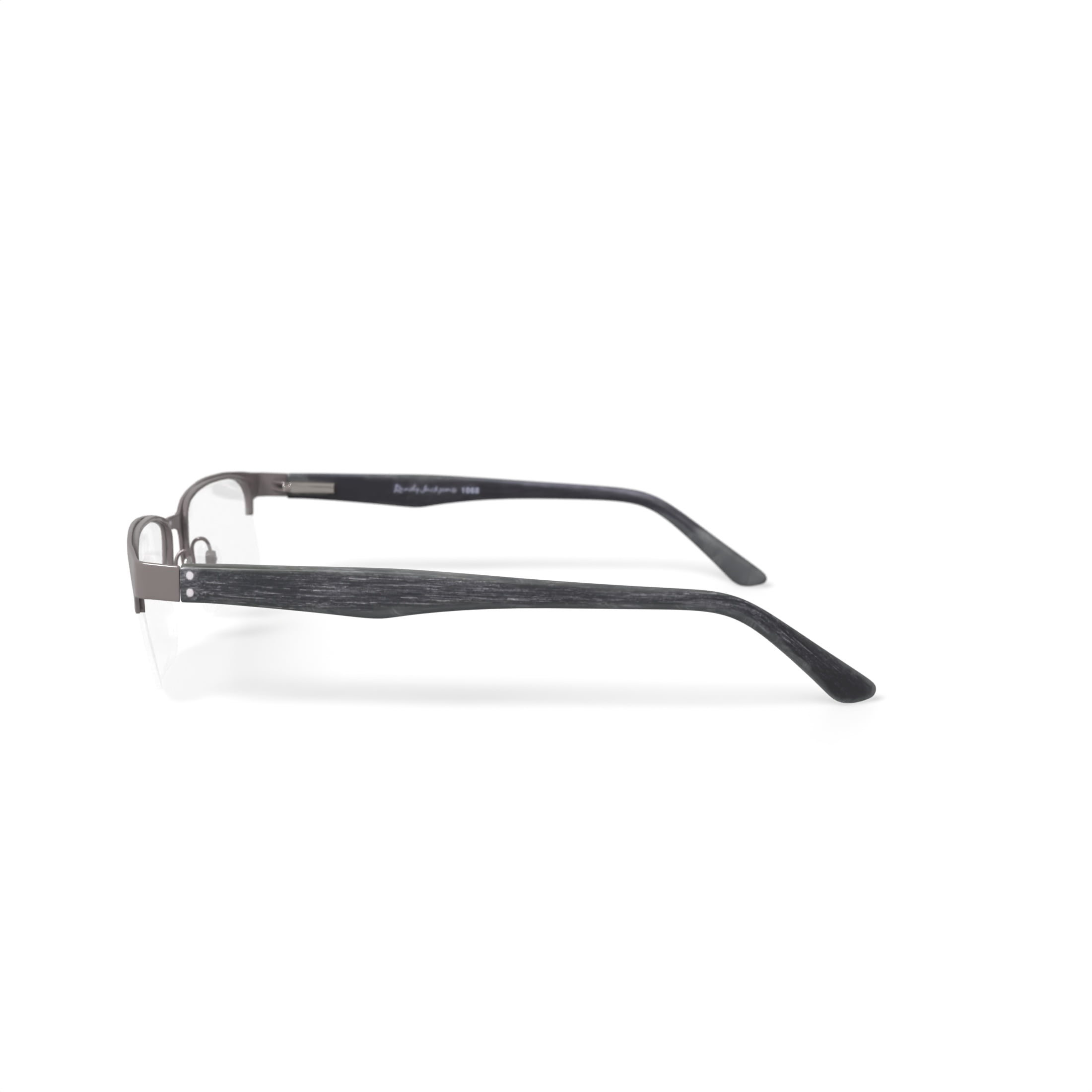 Randy Jackson Men's 1068 Browline Prescription Eyeglasses with Case, Gunmetal
