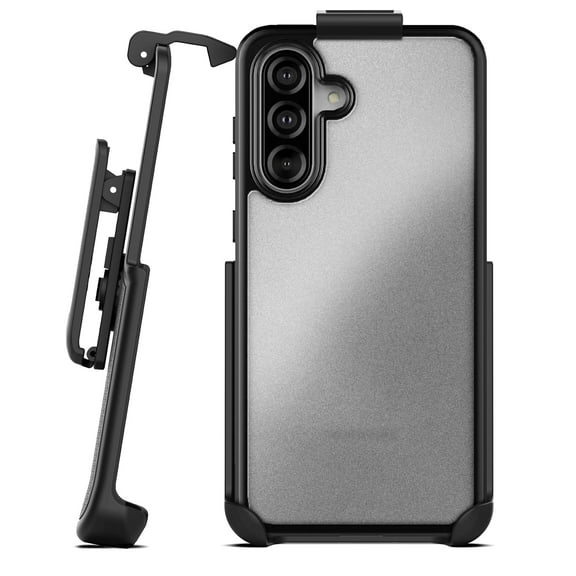 Encased SlimShield for Samsung Galaxy A36 Case with Belt Clip (2025) Dual Hybrid Translucent Cover with Phone Holster (Black)