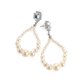 thumbnail image 1 of Pendientes de lágrima con efecto perla color crema y cristal color plata de 8 cm (meili), 1 of 1