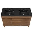 thumbnail image 4 of Modway Render Meuble-Lavabo de Salle de Bain Moderne en Bois à Double Lavabo, Noyer/noir, 4 of 9