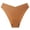 Brown, variant on Women's V-Shaped High Waisted Seamless Panties with Ice Silk Fabric and Soft Stretchy Waistband Featuring Minimalist Solid Colors Beige M
