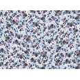 thumbnail image 2 of Zelouf Print On Challis  , Sewing, DIY, Crafts Fabric by the Yard, 481 Blue/coral, 50 Yard, 2 of 2