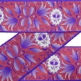 thumbnail image 1 of IBA Indianbeautifulart Pink Dot|Leaves & Floral Artistic Dupion&nbsp;Trim&nbsp;Fabric Sewing Fabric Lace Dressmaking Printed Sewing Lace By 9 Yard 4 Inches, 1 of 1