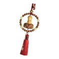 thumbnail image 5 of BAOSITY Buddha Statue Car Rearview Mirror Charm Pendant with Tassel Feng Shui Decor Red w Spacer Beads, 5 of 8