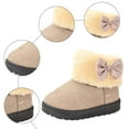 thumbnail image 5 of Quealent Winter Boots Boys Girls Soft Warm Shoes Toddler Black Snow Boots (Toddler/Little Kid) Beige for Size 8, 5 of 6
