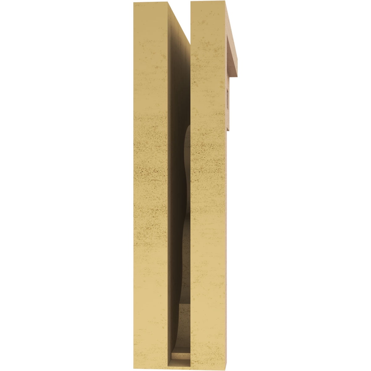 4"W x 16"D x 16"H Thin Highland Rough Cedar Woodgrain TimberThane Corbel, Primed Tan