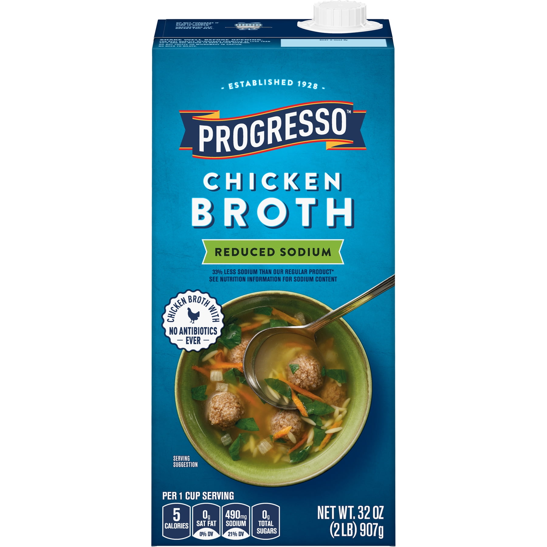 Progresso Reduced Sodium, Gluten Free Chicken Broth, 32 oz Walmart