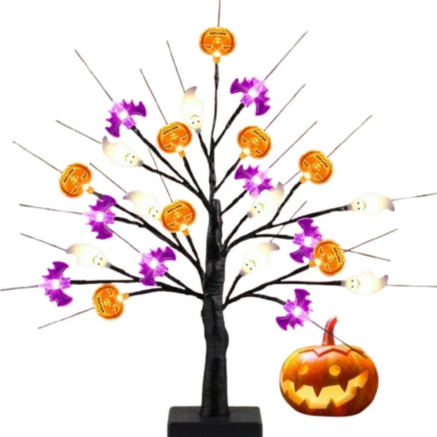 Decoraciones de Halloween Al Aire Libre, Nueva Calabaza Fantasma Led Linterna de Árbol Luminoso para la Fiesta Y el Escritorio, Luz Nocturna Festiva para la Decoración Del Festival Fantasma de Hallowe