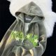 thumbnail image 3 of Nueva sudadera de algodón para mujer, ropa con orejas de conejo adorables, ropa de algodón de terciopelo de cordero, sudadera con cremallera gótica Harajuku, chaqueta cálida, 3 of 5