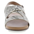 thumbnail image 3 of White Mountain Womens Discover Leather Snake Print Footbed Sandals, 3 of 3