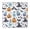 Colorful Pumpkin Halloween, variant on Costumed Ghost Halloween Pattern Square Fitted Tablecloth with Elastic Edge,Square Table Cover,Washable Elastic Table Cover for Home Kitchen Party Decor 34"x34"