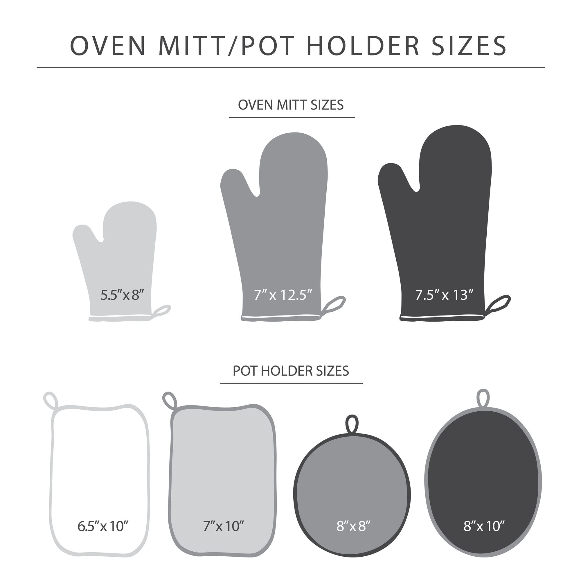 at Home 2-Piece Mini Oven Mitt Set, Grey