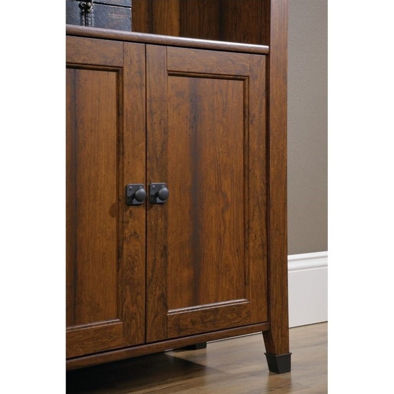 Sauder Carson Forge Library with Doors, Washington Cherry