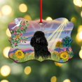 thumbnail image 3 of CafePress - Cloud Angel / Poodle (Blk#2) - Scroll Ornament, 3 of 3