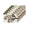 thumbnail image 4 of MKHERT Retro Decor Tree Branch with Leaves and Roses Bird Placemats Table Mats for Dining Room Kitchen Table Decoration 12x18 inch,Set of 6, 4 of 4
