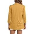 thumbnail image 3 of Women's Blazers Open Front Cardigans Loose Casual Lightweight Cardigans Ladies Long Sleeve Cardigans with Pockets Yellow S, 3 of 6