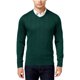 thumbnail image 1 of John Ashford suéter de punto con textura de rayas y cuello en V para hombre, verde, XX-Large, 1 of 1