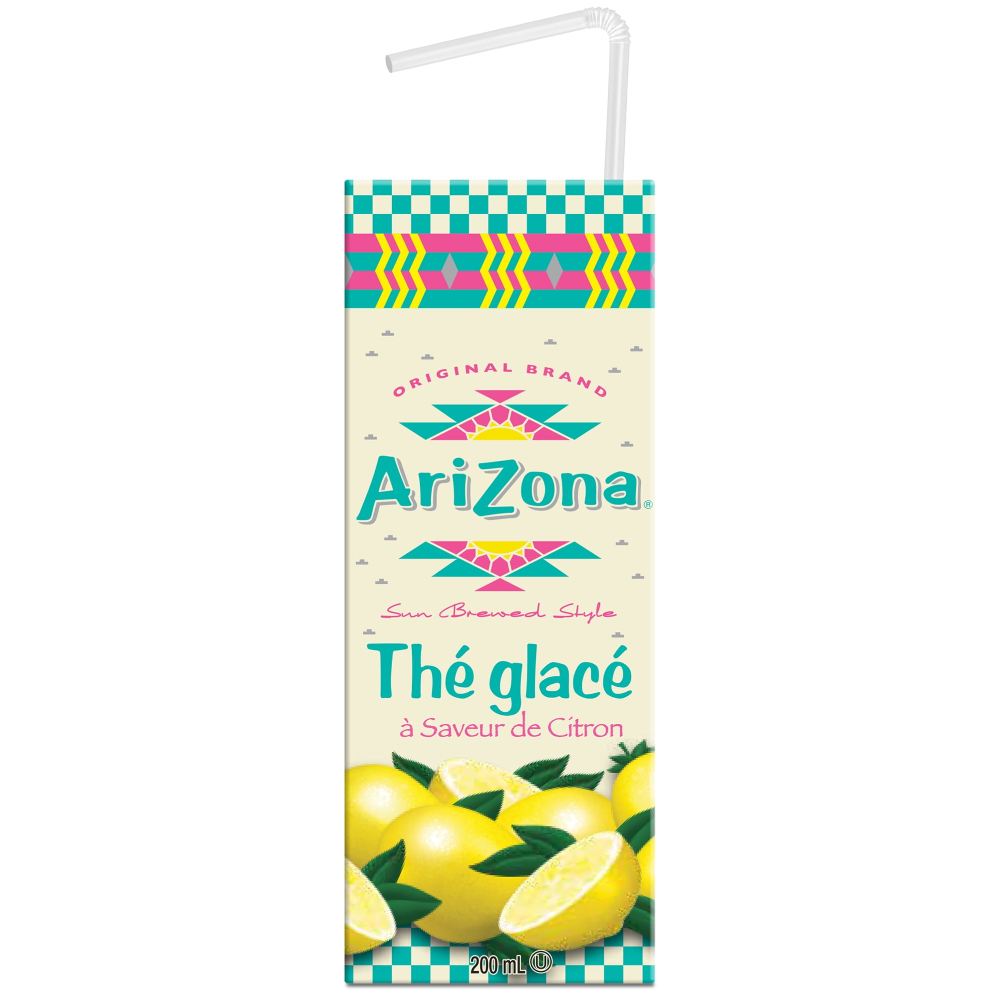 Arizona 100% Natural Iced Tea with Lemon, 8 x 200 ML