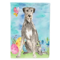 Carolines Treasures CK1913GF Easter Eggs Irish Wolfhound Flag Garden Size  Small multicolor