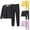 Black, variant on Thermal Underwear for Unisex Kids - Toddler Base Layer Winter Long Johns for Boys Girls 2PC Crewneck Tops and Bottom Thermal Underwear Sets