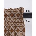 thumbnail image 6 of Brown Geometric Abstract Curtains 45 Inch Length, Sheer Curtains for Bedroom Living Room Window Contemporary Modern Art Rod Pocket Voile Drapes Kitchen Curtains Small Half Window 42"x45" 2 Panels, 6 of 7