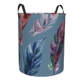 thumbnail image 3 of YFYANG Waterproof Laundry Hamper, Retro Feather Pattern Laundry Basket Oxford Fabric with Handle Foldable, S, 3 of 8