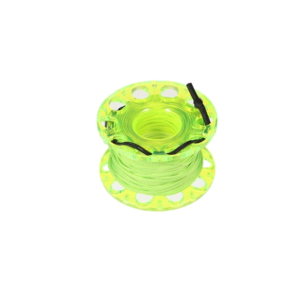 Yuarrent Carrete de dedo de 30M, carrete de buceo de plástico, carretes de diseño de curva de alta resistencia, carretes de buceo, deportes Deportes acuáticos Verde