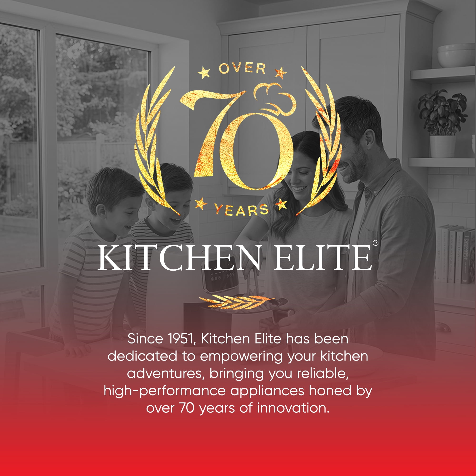 Kitchen Elite 5.5 Qt Digital Air Fryer, 7-in-1 Small Airfryer with LED Screen, Blue