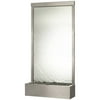 BluWorld Waterfall Grande Indoor/Outdoor Floor Fountain - Brushed Stainless Steel - Silver Mirror