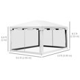 thumbnail image 3 of 10x13ft Party Tent Wedding Gazebo Outdoor Waterproof PE Canopy Shade, 3 of 10