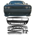 thumbnail image 2 of Ikon Motorsports Compatible with 2008-2014 Dodge Challenger 2015+ SRT Hellcat Style Rear Bumper Cover Conversion + Front Bumper Cover Conversion + IKON V3 Style Matte Black Rear Bumper Diffuser PP, 2 of 9