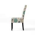 thumbnail image 4 of Dining Chair Set of 2- Beige Fabric- Soft Cushions- Black Rubberwood, 4 of 9