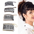 thumbnail image 4 of Pinzas Para El Cabello Peine Remachador, Peine Remachador 4 Piezas 20 Dientes Accesorio Para El Cabello Sin Arrugas Vintage Para Cola De Caballo Ondulada Gruesa Y Rizada, 4 of 7