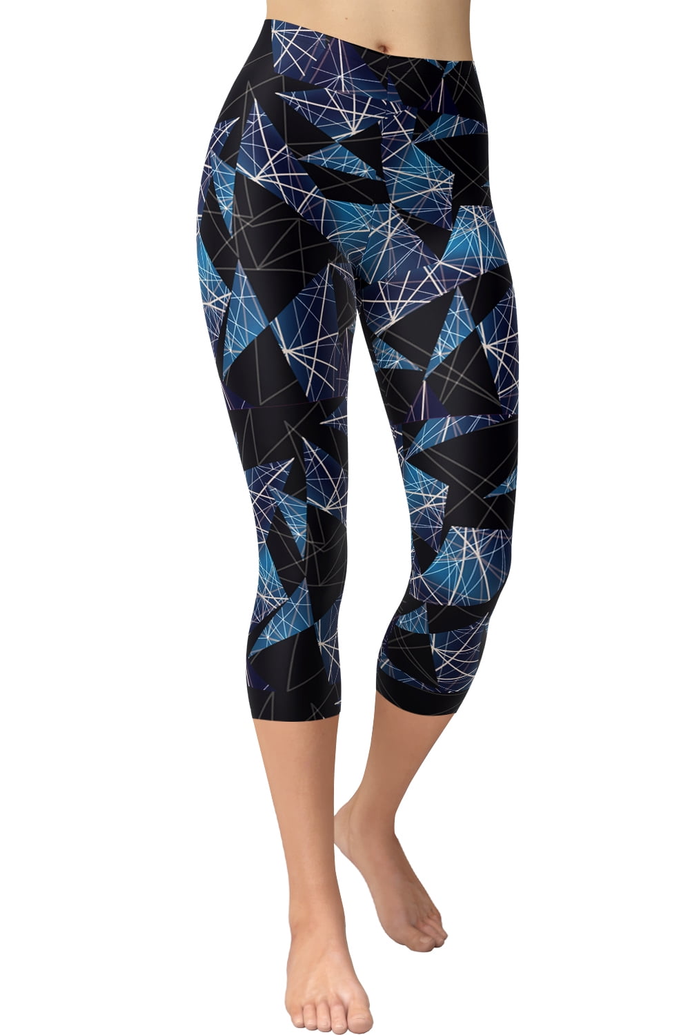 VIV Collection PLUS Size Printed Brushed Capris (Delicate Geometry ...