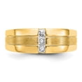 thumbnail image 4 of Solid 14k Yellow Gold Men's Diamond Ring Brushed Matte Finish Band Size 11.5 (.24 cttw.), 4 of 6