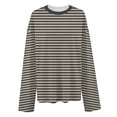 thumbnail image 4 of Jamsmile Women Tshirts Long Sleeve Striped Print Oversized Basic T Shirts Casual Color Loose Fit Crewneck Tops Tee Shirts, 4 of 4