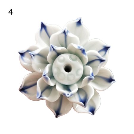 Grandest Birch Incense Burner Flower Shape Decorative Ceramics Nasturtium Lotus Censer Stick Holder for Gifts Incense Burner