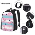 thumbnail image 3 of Disketp Flamingo1 Mochila Estampada de Gran Capacidad con Lonchera y Estuche, Set de 3 Piezas para Estudiantes, 3 of 7