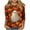 4-Multicolor, variant on Blouse for Women Plus Size 3/4 Sleeve Halloween Pumpkin Print Round-Neck Casual T-shirt Multicolor XXXXXL