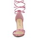 thumbnail image 2 of Sandalias Con Cordones Y Punta Abierta Tacón De Aguja Allegra K Rosa claro 38, 2 of 6