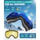 thumbnail image 2 of Gafas de esquí Snowalva sin marco para snowboard con lente magnética UV400, 2 of 7