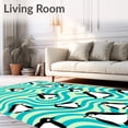 thumbnail image 2 of ODIKA 6 Machine Washable Non-Slip Area Rug, Arctic Adventure Featuring Cheerful Penguins and Abstract Wave Ultra Soft Rug, None, 721012, 2 of 7
