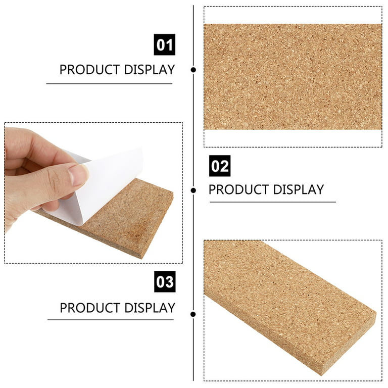 3pcs Bulletin Board Cork Strips Message Bulletin Strips Self-Adhesive Cork Strips, Size: 30X5X1.2CM