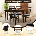 thumbnail image 4 of Gymax Upholstered Dining Chair Set of 2 Kitchen Armless Padded w/ Slanted Backrest, 4 of 7