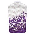 thumbnail image 5 of Men Gradient Polo Shirt Slim Fit Sleeveless Golf Shirt Performance Casual T-Shirts Purple L, 5 of 5