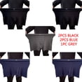 thumbnail image 1 of 5PCS Set Men Boxers Plus Size Full Cotton Boxer Underwear 2BLACK 2BLUE 1GREY 9XL 185-200kg, 1 of 6