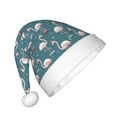 thumbnail image 2 of Cauagu Elegant Flamingo Pattern Christmas Hat for Kids,Xmas Holiday Hat Santa Hat for Boys & Girls Festive Headwear Accessories for Christmas/New Year/Holiday, 2 of 6